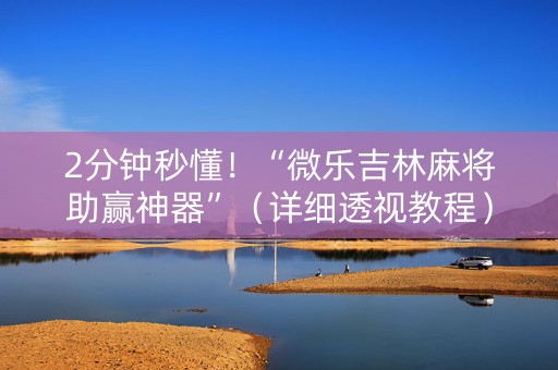 2分钟秒懂！“微乐吉林麻将助赢神器”（详细透视教程）-哔哩哔哩