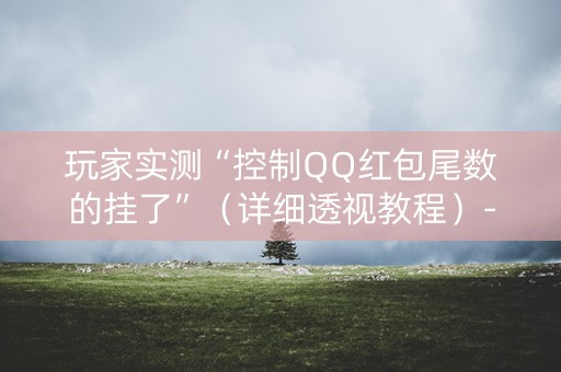 玩家实测“控制QQ红包尾数的挂了”（详细透视教程）-哔哩哔哩