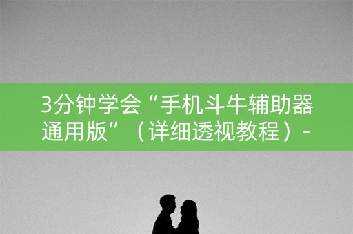 3分钟学会“手机斗牛辅助器通用版”（详细透视教程）-哔哩哔哩