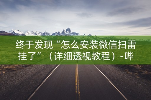 终于发现“怎么安装微信扫雷挂了”（详细透视教程）-哔哩哔哩