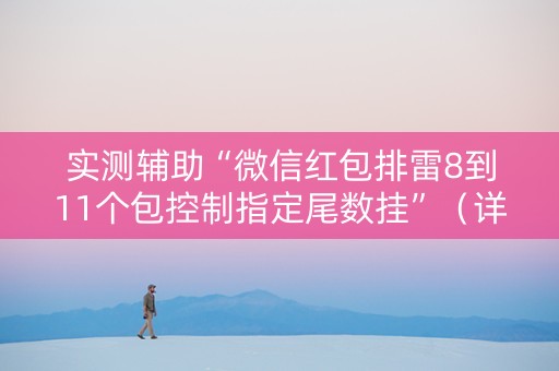 实测辅助“微信红包排雷8到11个包控制指定尾数挂”（详细透视教程）-哔哩哔哩
