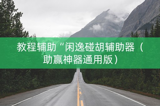教程辅助“闲逸碰胡辅助器（助赢神器通用版）