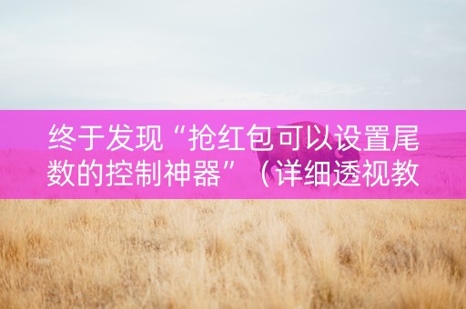 终于发现“抢红包可以设置尾数的控制神器”（详细透视教程）-哔哩哔哩