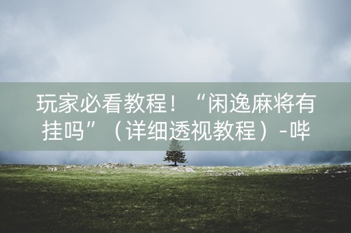 玩家必看教程！“闲逸麻将有挂吗”（详细透视教程）-哔哩哔哩