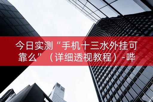 今日实测“手机十三水外挂可靠么”（详细透视教程）-哔哩哔哩