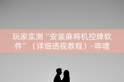 玩家实测“安装麻将机控牌软件”（详细透视教程）-哔哩哔哩