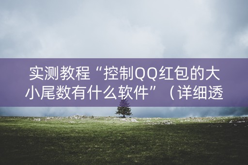 实测教程“控制QQ红包的大小尾数有什么软件”（详细透视教程）-哔哩哔哩