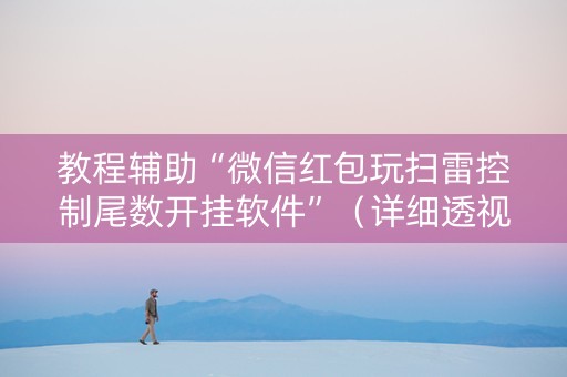 教程辅助“微信红包玩扫雷控制尾数开挂软件”（详细透视教程）-哔哩哔哩