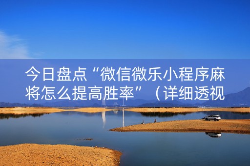今日盘点“微信微乐小程序麻将怎么提高胜率”（详细透视教程）-哔哩哔哩