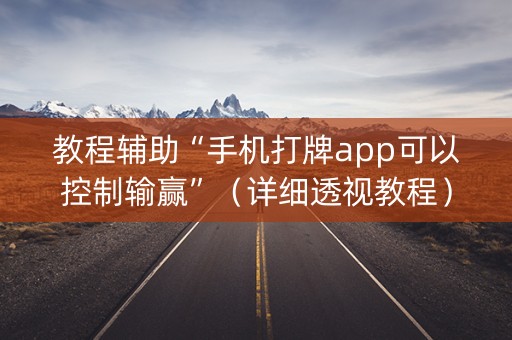 教程辅助“手机打牌app可以控制输赢”（详细透视教程）-哔哩哔哩