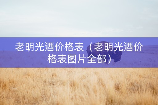 老明光酒价格表（老明光酒价格表图片全部）
