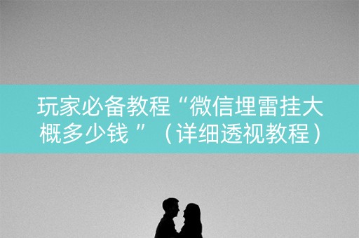 玩家必备教程“微信埋雷挂大概多少钱 ”（详细透视教程）-哔哩哔哩