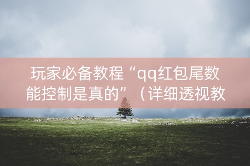 玩家必备教程“qq红包尾数能控制是真的”（详细透视教程）-哔哩哔哩