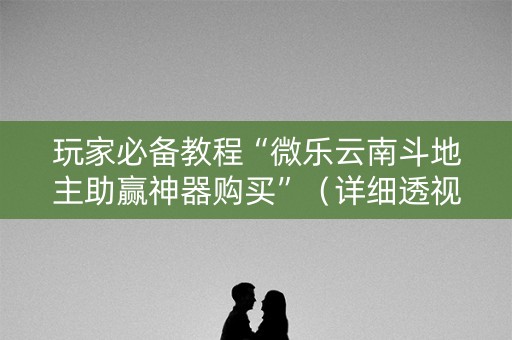 玩家必备教程“微乐云南斗地主助赢神器购买”（详细透视教程）-哔哩哔哩