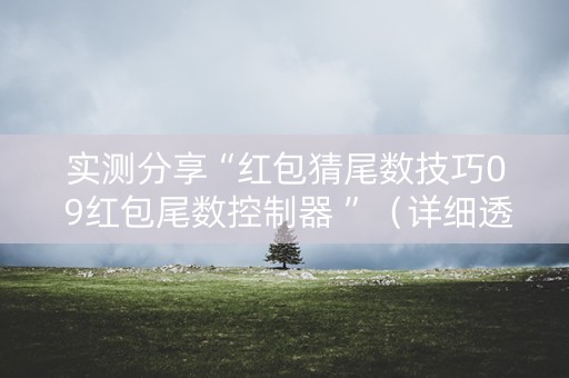 实测分享“红包猜尾数技巧0 9红包尾数控制器 ”（详细透视教程）-哔哩哔哩