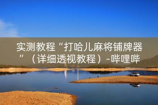 实测教程“打哈儿麻将铺牌器”（详细透视教程）-哔哩哔哩