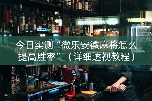今日实测“微乐安徽麻将怎么提高胜率”（详细透视教程）-哔哩哔哩