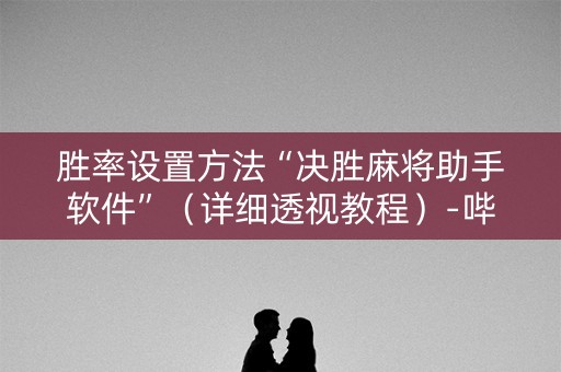 胜率设置方法“决胜麻将助手软件”（详细透视教程）-哔哩哔哩