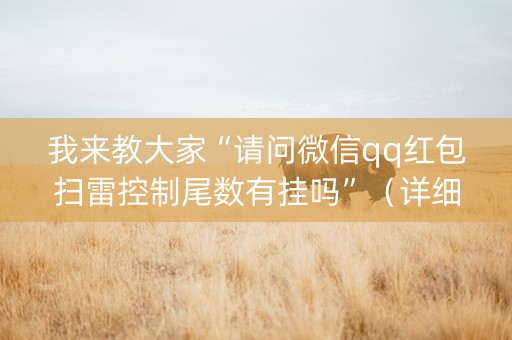 我来教大家“请问微信qq红包扫雷控制尾数有挂吗”（详细透视教程）-哔哩哔哩