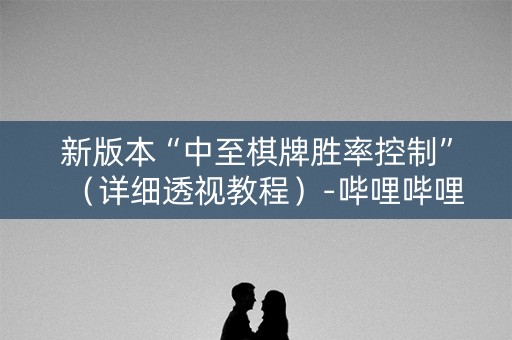 新版本“中至棋牌胜率控制”（详细透视教程）-哔哩哔哩
