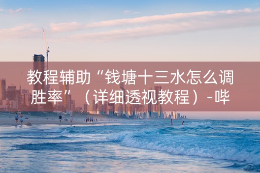 教程辅助“钱塘十三水怎么调胜率”（详细透视教程）-哔哩哔哩