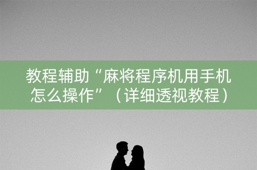 教程辅助“麻将程序机用手机怎么操作”（详细透视教程）-哔哩哔哩