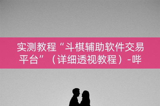 实测教程“斗棋辅助软件交易平台”（详细透视教程）-哔哩哔哩