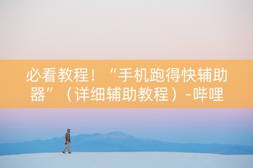 必看教程！“手机跑得快辅助器”（详细辅助教程）-哔哩哔哩
