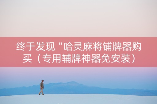 终于发现“哈灵麻将铺牌器购买（专用辅牌神器免安装）