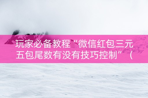 玩家必备教程“微信红包三元五包尾数有没有技巧控制”（详细透视教程）-哔哩哔哩