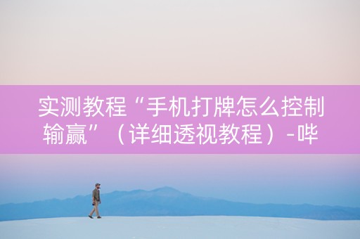 实测教程“手机打牌怎么控制输赢”（详细透视教程）-哔哩哔哩