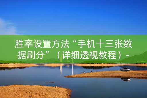 胜率设置方法“手机十三张数据刷分”（详细透视教程）-哔哩哔哩