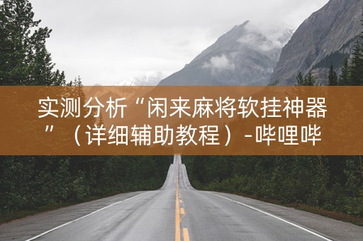 实测分析“闲来麻将软挂神器”（详细辅助教程）-哔哩哔哩