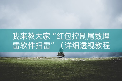 我来教大家“红包控制尾数埋雷软件扫雷”（详细透视教程）-哔哩哔哩