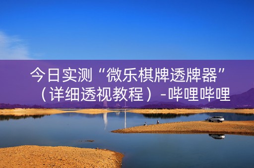 今日实测“微乐棋牌透牌器”（详细透视教程）-哔哩哔哩