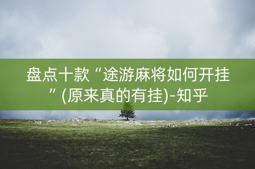 盘点十款“途游麻将如何开挂”(原来真的有挂)-知乎