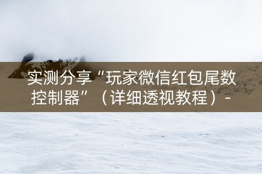 实测分享“玩家微信红包尾数控制器”（详细透视教程）-哔哩哔哩