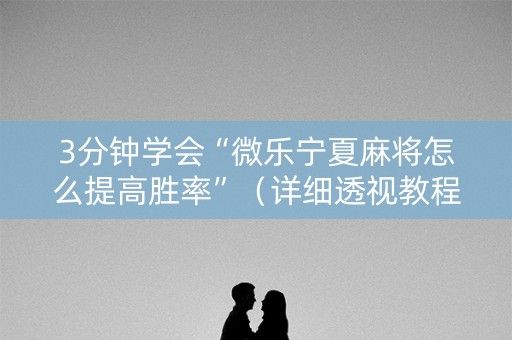 3分钟学会“微乐宁夏麻将怎么提高胜率”（详细透视教程）-哔哩哔哩