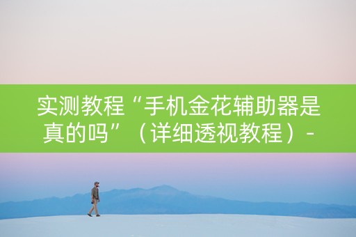 实测教程“手机金花辅助器是真的吗”（详细透视教程）-哔哩哔哩