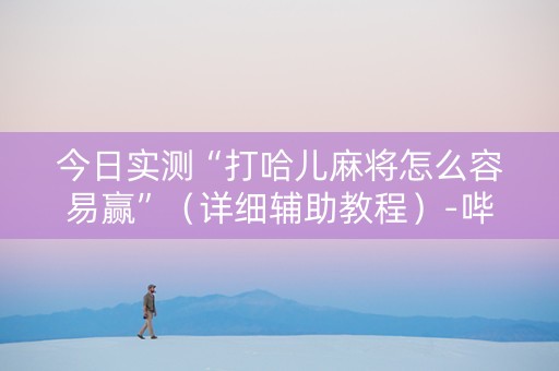 今日实测“打哈儿麻将怎么容易赢”（详细辅助教程）-哔哩哔哩