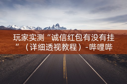 玩家实测“诚信红包有没有挂”（详细透视教程）-哔哩哔哩