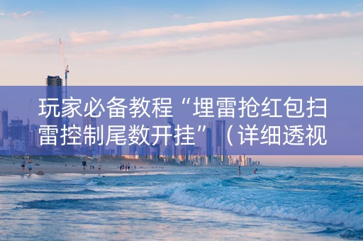 玩家必备教程“埋雷抢红包扫雷控制尾数开挂”（详细透视教程）-哔哩哔哩