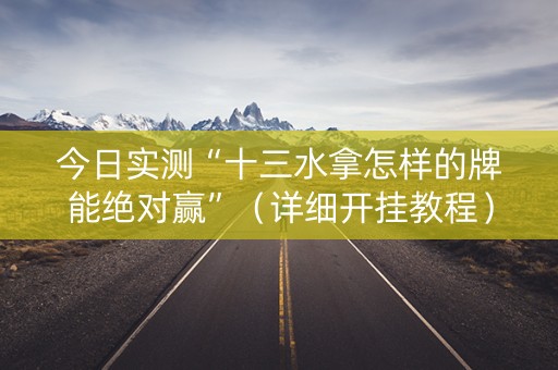 今日实测“十三水拿怎样的牌能绝对赢”（详细开挂教程）-哔哩哔哩