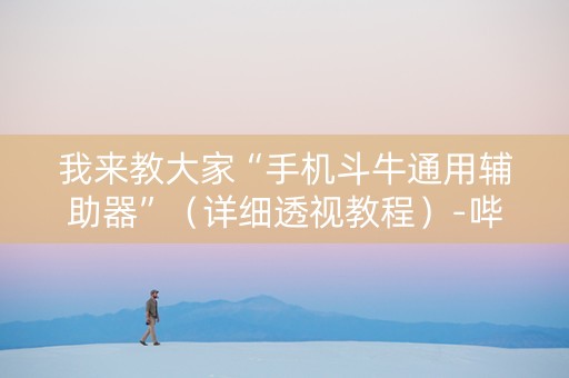 我来教大家“手机斗牛通用辅助器”（详细透视教程）-哔哩哔哩