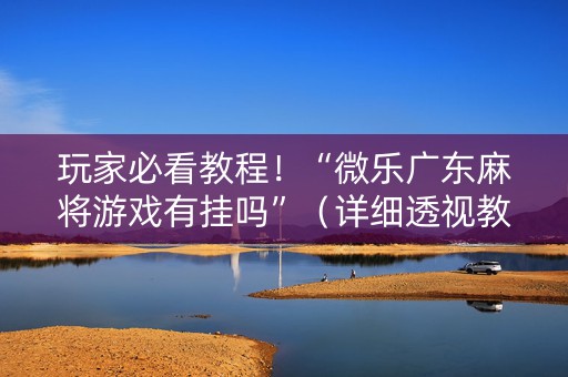 玩家必看教程！“微乐广东麻将游戏有挂吗”（详细透视教程）-哔哩哔哩