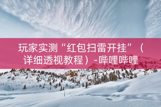 玩家实测“红包扫雷开挂”（详细透视教程）-哔哩哔哩