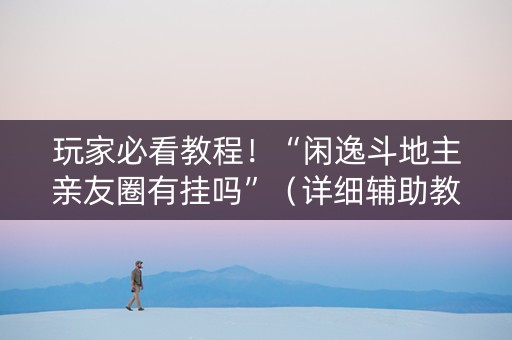 玩家必看教程！“闲逸斗地主亲友圈有挂吗”（详细辅助教程）-哔哩哔哩