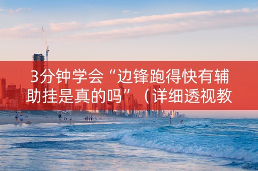 3分钟学会“边锋跑得快有辅助挂是真的吗”（详细透视教程）-哔哩哔哩