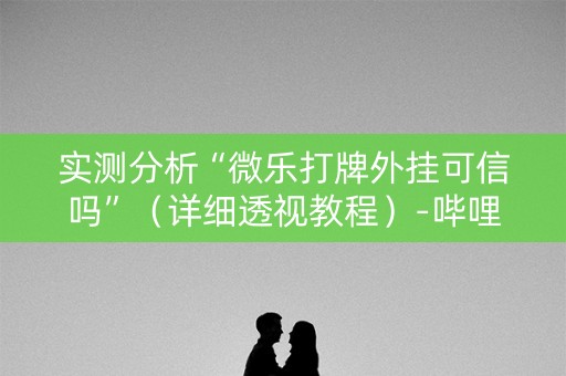 实测分析“微乐打牌外挂可信吗”（详细透视教程）-哔哩哔哩