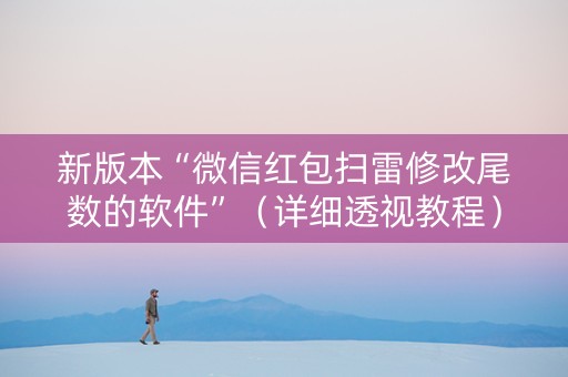 新版本“微信红包扫雷修改尾数的软件”（详细透视教程）-哔哩哔哩